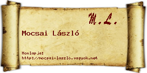 Mocsai László névjegykártya