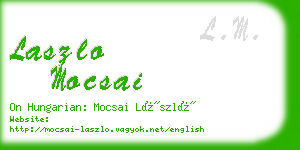 laszlo mocsai business card